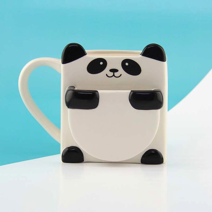 Caneca de biscoito panda para crianças