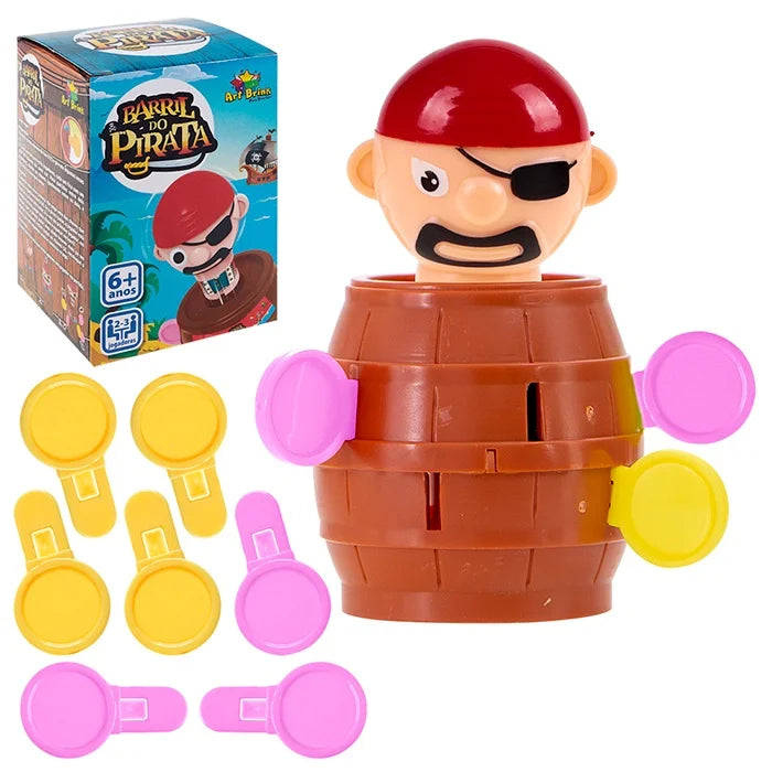 Jogo Pula Pirata Barril Brinquedo divertido (Oferta)