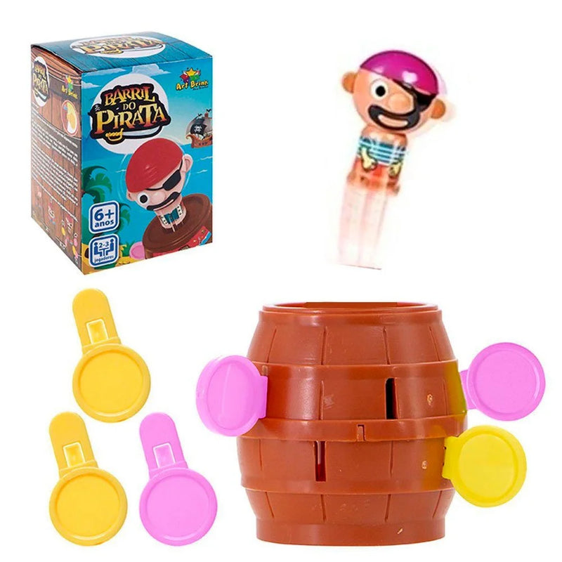 Jogo Pula Pirata Barril Brinquedo divertido (Oferta)