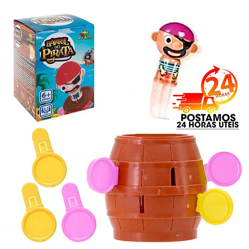 Jogo Pula Pirata Barril Brinquedo divertido (Oferta)