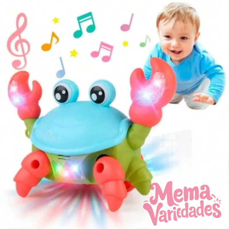 Brinquedo divertido Caranguejo Fujão Musical com Som, luz e Movimento