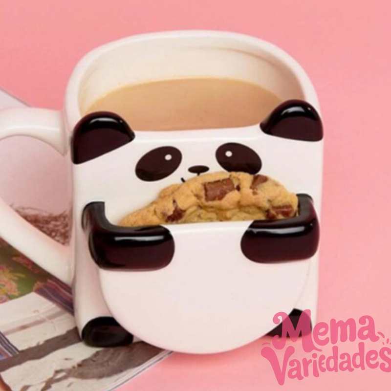 Caneca de biscoito panda para crianças