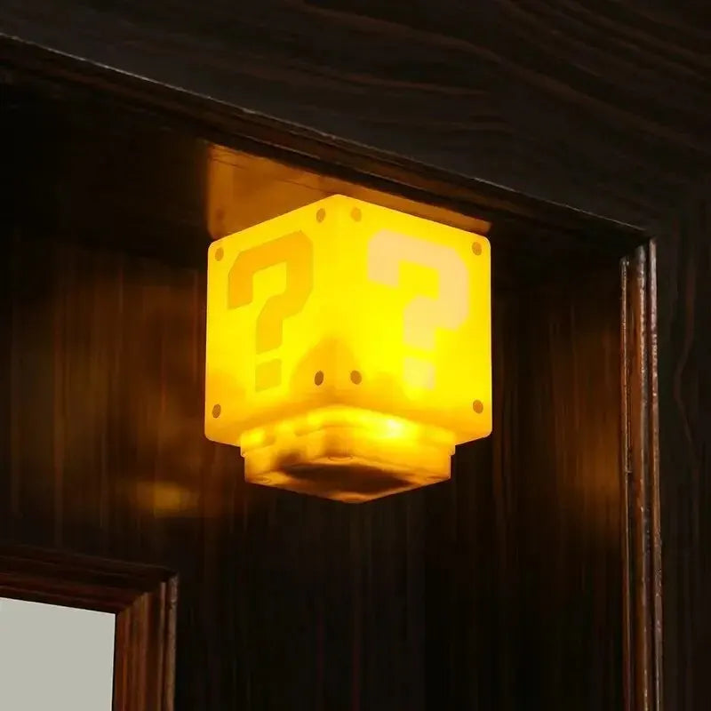 Luminária led Cubo Interrogação - SuperMario Bros presentes